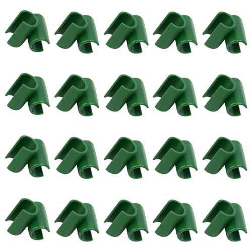 SEIWEI 16mm / 0.63zoll, 20 Stück verstellbare Pflanze Spalier Verbinder Clip, Garten Kunststoff-Verbinder, Verbindungsstück Schnalle Clips für Gartenpfähle, Metall Stahl Pflanze unterstützt von SEIWEI