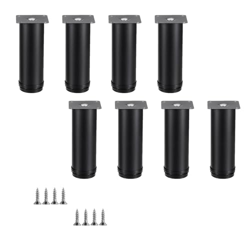 SEIWEI 8 Stück Verstellbare Möbelfüße Füße, Edelstahl Möbelfüße mit Anti-Rutsch-Pads für Schrank, Tisch, Sofa, Kommode (150mm) von SEIWEI