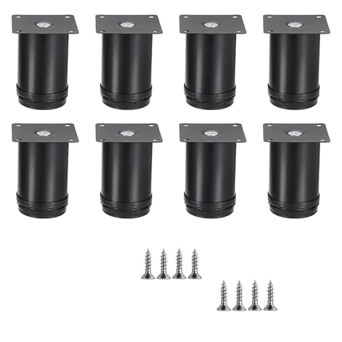 SEIWEI 8 Stück Verstellbare Möbelfüße Füße, Edelstahl Möbelfüße mit Anti-Rutsch-Pads für Schrank, Tisch, Sofa, Kommode (80mm) von SEIWEI