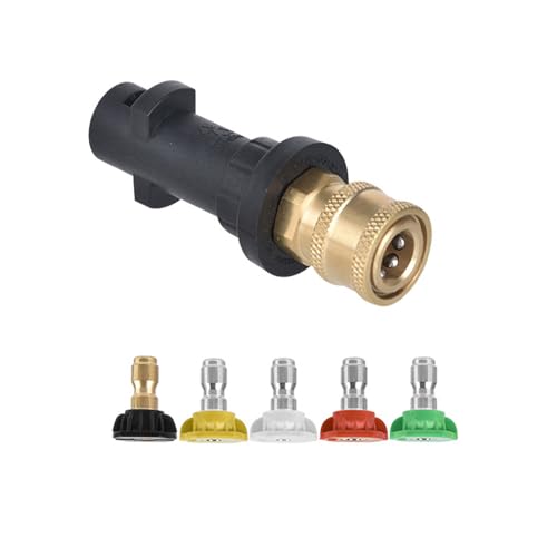 SEIWEI Typ C, Hochdruckreiniger-Adapter-Set, Pistolenadapter mit Schnellanschluss für die K Archer K-Serie, passend für 1/4-Zoll-Düsen und -Anschlüsse, inklusive langlebiger Messingbuchse SEIWEI Typ C, Hochdruckreiniger-Adapter-Set, Pistolenadapter mit Schnellanschluss für die K Archer K-Serie, passend für 1/4-Zoll-Düsen und -Anschlüsse, inklusive langlebiger Messingbuchse von SEIWEI