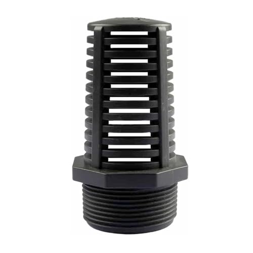 Saug-Überlaufsieb Ablaufgarnitur Anschlussstück Wasserpumpenfilter Gewindesieb Sieb für Aquarien, Teiche, Fischtanks(1,5") von SEIWEI