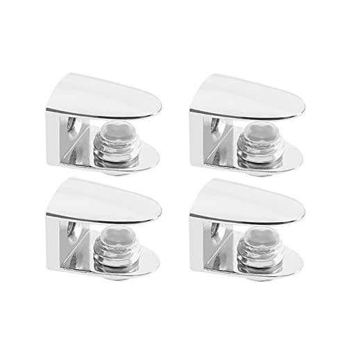 Set von 4 Verstellbaren Glashalterung Glasklemmen Zinklegungsglasklasse für 5-10 mm Dicke Glas oder Regale von SEIWEI