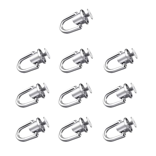 Silber, Ball Studs Nieten mit D Ring: Schraube Ball Post Head Buttons und O Ring Lock Clasp für Leder Handwerk, Tasche Machen, Schuhe Dekoration, und DIY-Projekte von SEIWEI