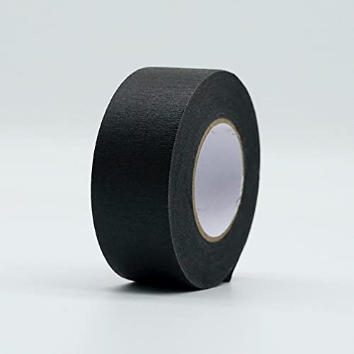 Strukturiertes Papierband, beschreibbares Abdeckband, dekoratives Handwerk, Sprühklebeband, für Innen- und Außenbereich, Washi-Tape, 2 Stück, schwarz, 10 cm x 20 m von SEIWEI