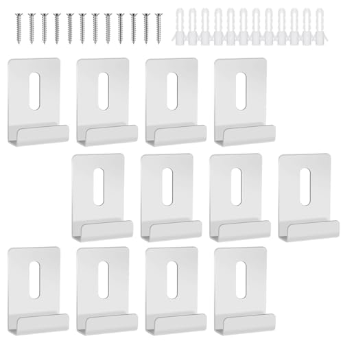 U Winkel Spiegelbefestigung und Schrauben, 5-6mm Wandhalterung Spiegel Halterung aus Edelstahl (12er Pack ) von SEIWEI