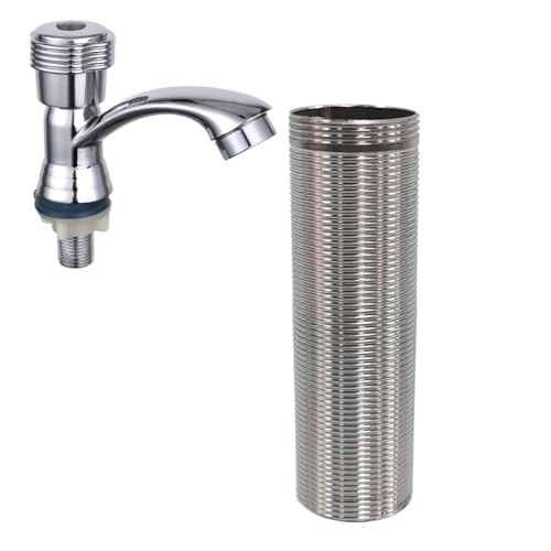 Wasserhahnverlängerung Edelstahl, 100MM Wasserhahn Verlängerte Hohe mit Gewinderohr, Wasserhahneinbau Armaturen Nippel Wasserhahnverlängerung Edelstahl, 100MM Wasserhahn Verlängerte Hohe mit Gewinderohr, Wasserhahneinbau Armaturen Nippel von SEIWEI