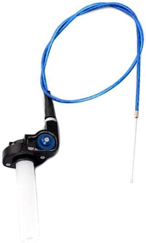 SEIYOGDS Gaszuggriff mit Kabel, 7/8 Zoll Lenker Handgriffe Quick Turn Twist Gasgriff Kabel Kit, Aluminium mit Kabel und Griffen für 50-250CC ATV Quad Pit Dirt Bike von SEIYOGDS