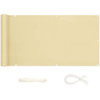 Balkonsichtschutz Balkonbespannung 100% Polyester Sichtschutz Balkonabdeckung / Beige, 75 x 500cm von SEKEY