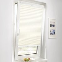 Plissee Klemmfix ohne Bohren Faltrollo Fenster Tür Verspannt Plisseerollo Rollo, Beige, 80x150cm - Sekey von SEKEY