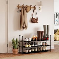 Schuhregal Schuhständer Metall XXL Ständer Regale 3 Ebenen, 12-20 Paar Schuhe, stapelbar & platzsparend, Vlies Schuhregal Schuhständer Metall XXL Ständer Regale 3 Ebenen, 12-20 Paar Schuhe, stapelbar & platzsparend, Vlies von SEKEY