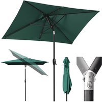 Sekey 210 × 140 cm Aluminum Sonnenschirm Marktschirm Gartenschirm Terrassenschirm Sonnenschutz Cappuccino UV 50+ Rechteckig von SEKEY