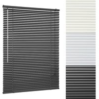 Alu Jalousie ohne Bohren Klemmfix Jalousette freihängend - 25mm Alu-Lamellen, Schwarz, 60 x 160 cm - Sekey Alu Jalousie ohne Bohren Klemmfix Jalousette freihängend - 25mm Alu-Lamellen, Schwarz, 60 x 160 cm - Sekey von SEKEY