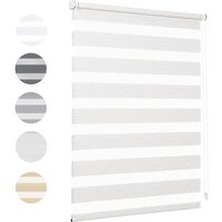 Doppelrollo 130x150cm Leinen Duo Rollo Klemmfix ohne Bohren Zebrarollo Fensterrollo Klemmrollo Seitenzugrollo Rollos Jalousie Faltrollo für Fenster von SEKEY
