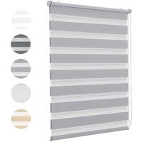 Sekey Doppelrollo 65x130cm Grau Duo Rollo Klemmfix ohne Bohren Zebrarollo Fensterrollo Klemmrollo Seitenzugrollo Rollos Jalousie Faltrollo für von SEKEY