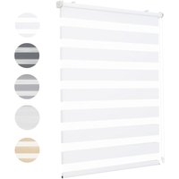 Sekey Doppelrollo 90x120cm Weiß Duo Rollo Klemmfix ohne Bohren Zebrarollo Fensterrollo Klemmrollo Seitenzugrollo Rollos Jalousie Faltrollo für von SEKEY