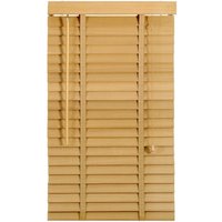 Holzjalousie Naturholzfarbe 60x130cm Jalousie 50mm Holz Jalousie Holzmaserung Jalousette Echtholz - Sekey von SEKEY