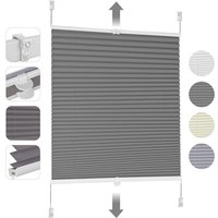 Plissee ohne Bohren Klemmfix, Faltrollo Jalousie Plissee Rollo, Verspannt Blickdicht Sichtschutz und Sonnenschutz Easyfix Fensterollo für Fenster & von SEKEY