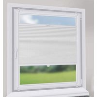 Plissee ohne Bohren Verdunkelung, Fenster Plissee Klemmfix Jalousie, Weiß, 115x130cm - Sekey von SEKEY