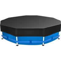 Poolabdeckung Rund Passend für Runde Stahlrahmenbecken, Verstellbare Schnallen & Klettverschlüssen, Wind- & Staubdicht, Reißfestes Hochdichtes von SEKEY