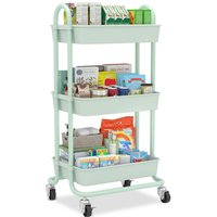 Sekey Servierwagen auf Rollen, Rollwagen mit 3 Ebenen für Küche & Wohnzimmer, Küchenwagen 34 x 42,7 x 84,4 cm von SEKEY