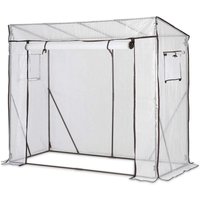 Sekey - Tomatengewächshaus xl Tomaten Gewächshaus Foliengewächshaus Stabil Tomatenhaus Platzsparend für Garten, 200x77x146/170cm, Weiß von SEKEY