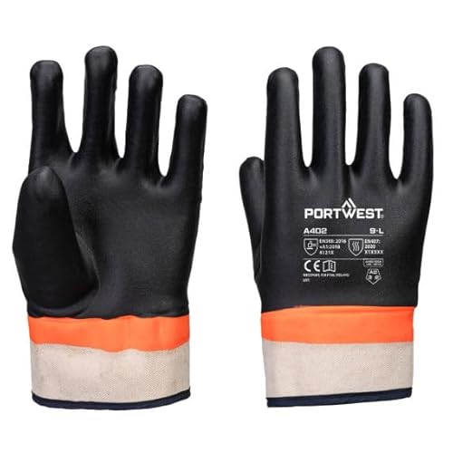 PVC-Handschuh mit doppeltem Eintauchen und Sandgriff A402 PVC-Handschuh mit doppeltem Eintauchen und Sandgriff A402 von SEKURECO