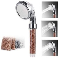 Handbrause-Filtersystem mit 3 Strahlarten und 6 austauschbaren Duschköpfen, Kalkfilter, wassersparender Duschkopf mit Druckerhöhung für Massage- und Handbrause-Filtersystem mit 3 Strahlarten und 6 austauschbaren Duschköpfen, Kalkfilter, wassersparender Duschkopf mit Druckerhöhung für Massage- und von SELECT ZONE