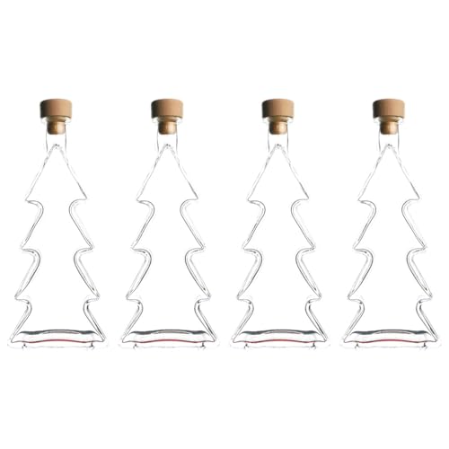 SELECTION ·1948 · ALBERTS · PREMIUM ALBERT PFÄFFLE Glasflasche 200ml Tannenbaum 4er-Set Tannenbaumflasche mit Korken VPE 4 Stück, als Dekoflasche, Weihnachtsfalsche (2) von SELECTION ·1948 · ALBERTS · PREMIUM ALBERT PFÄFFLE