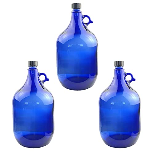 SELECTION ·1948 · ALBERTS · PREMIUM ALBERT PFÄFFLE 3X Glasballon blau 5 Liter, Henkelflasche aus Blauglas inkl. Handschraubverschluss PP35 (VPE 3 Stück) von SELECTION ·1948 · ALBERTS · PREMIUM ALBERT PFÄFFLE