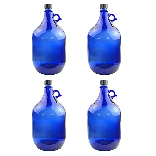 SELECTION ·1948 · ALBERTS · PREMIUM ALBERT PFÄFFLE 4X Glasballon blau 5 Liter, Henkelflasche aus Blauglas inkl. Handschraubverschluss PP35 (VPE 4 Stück) von SELECTION ·1948 · ALBERTS · PREMIUM ALBERT PFÄFFLE