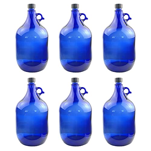 SELECTION ·1948 · ALBERTS · PREMIUM ALBERT PFÄFFLE 6X Glasballon blau 5 Liter, Henkelflasche aus Blauglas inkl. Handschraubverschluss PP35 (VPE 6 Stück) von SELECTION ·1948 · ALBERTS · PREMIUM ALBERT PFÄFFLE