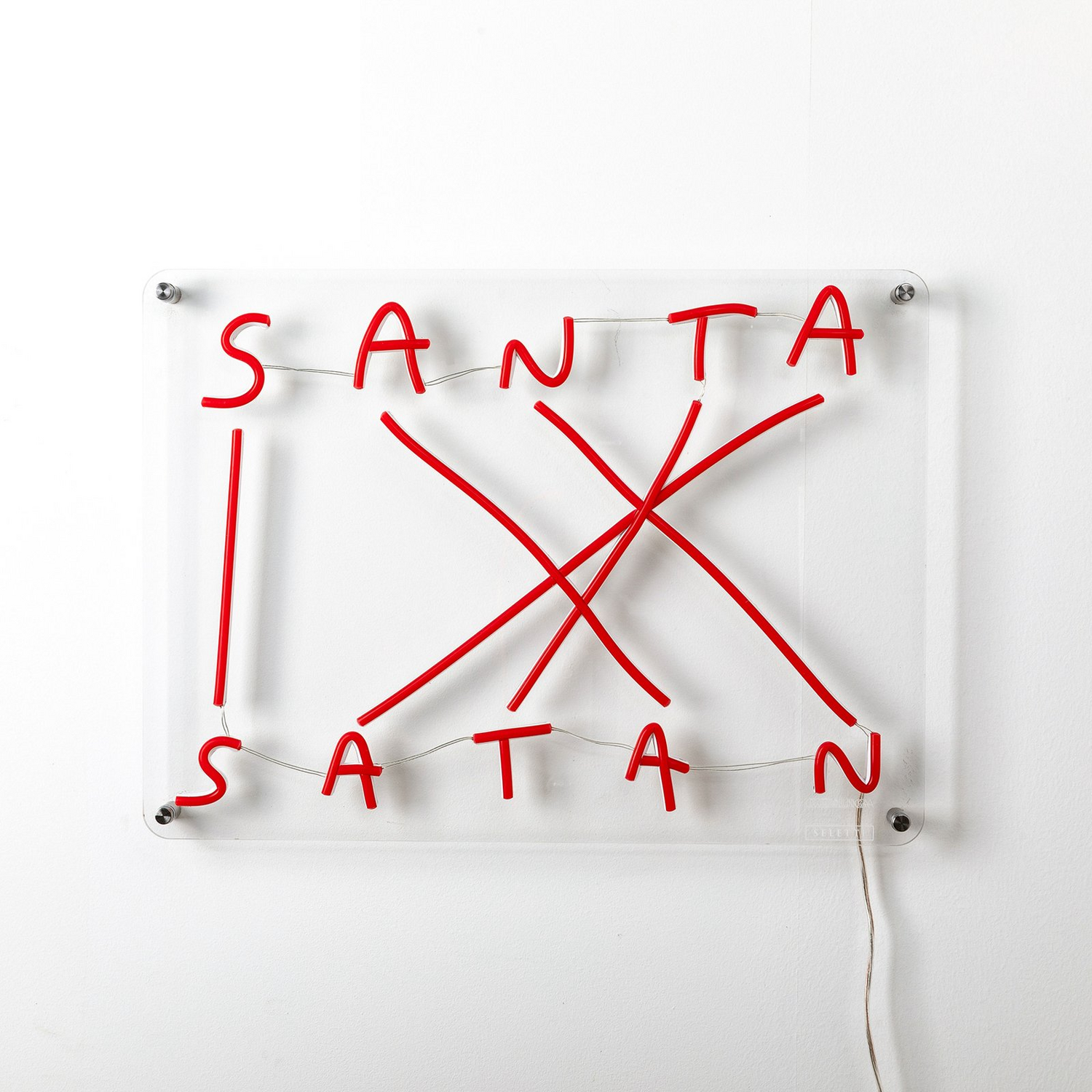 B-Ware Seletti Santa Satan Led Deko Wandleuchte Leuchte Wandlampe Rot von SELETTI