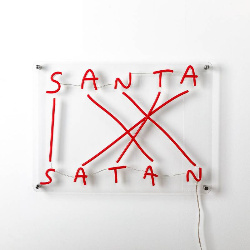 B-Ware Seletti Santa Satan Led Deko Wandleuchte Leuchte Wandlampe Rot von SELETTI