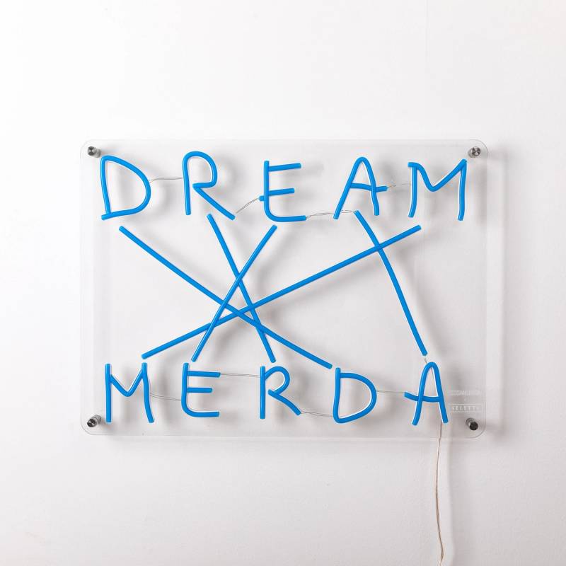 Seletti Dream Merda Led Deko Wandleuchte Wandleuchte Wandlampe Lampe Licht Blau B-Ware von SELETTI