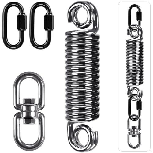 SELEWARE Hängesessel Feder Zugfedern mit Haken - Deckenhaken Schwerlast hängesessel Befestigung 500LBS Schwingfeder Aufhängung, Federwiege Schaukel Haken 360 Grad Drehbares Hängezubehör für Boxsack SELEWARE Hängesessel Feder Zugfedern mit Haken - Deckenhaken Schwerlast hängesessel Befestigung 500LBS Schwingfeder Aufhängung, Federwiege Schaukel Haken 360 Grad Drehbares Hängezubehör für Boxsack von SELEWARE