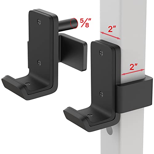 SELEWARE Massiver Stahl J-Haken für 5.1 cm x 5.1 cm Tube Power Cage mit 5/20.3 cm Loch Squat Rack Befestigung, J-Haken Langhantelhalter für Power Rack, 2er Set von SELEWARE