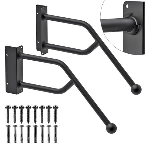 SELEWARE Treppengeländer Außen,2Stück Handlauf Schwar,Vollständig Verschweißte Geländer Außen,Handlauf sind für Innen und Außengärten Badezimmer Garagen und 1-3 Stufen geeignet. von SELEWARE