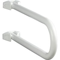 Wenko Badstützgriff Secura klappbar, Weiß, Aluminium weiß, Zinkdruckguss weiß, Kunststoff - weiß von SELF CONFORT