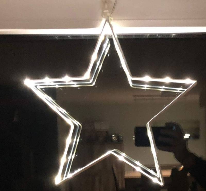 SELF IMPORT AGENCIES Dekostern made2trade Micro LED Leuchtstern - Metall - 49x1.2x50.5cm, 1 St. von SELF IMPORT AGENCIES