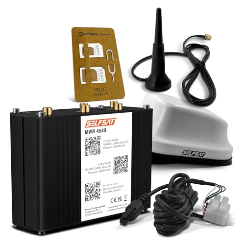 SELFSAT MWR 4540 4G Cat 6 WLAN Router bis 300 Mbps inkl. SELFSAT 5G Antenne weiß von SELFSAT