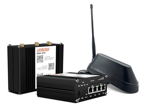 SELFSAT MWR 4540 4G Cat 6 WLAN Router bis 300 Mbps inkl. Shark 5G Antenne schwarz SELFSAT MWR 4540 4G Cat 6 WLAN Router bis 300 Mbps inkl. Shark 5G Antenne schwarz von SELFSAT