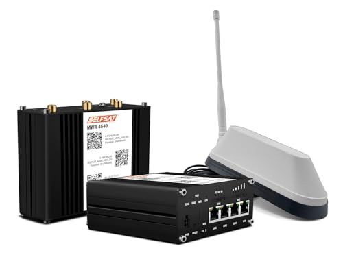 SELFSAT MWR 4540 4G Cat 6 WLAN Router bis 300 Mbps inkl. Shark 5G Antenne weiß SELFSAT MWR 4540 4G Cat 6 WLAN Router bis 300 Mbps inkl. Shark 5G Antenne weiß von SELFSAT