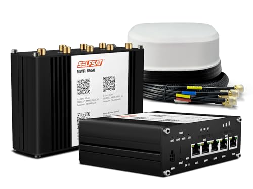 SELFSAT MWR 6550 5G Cat 20 WiFi 6 WLAN Router bis 3,4 Gbps inkl. SATCO 5G Antenne weiß SELFSAT MWR 6550 5G Cat 20 WiFi 6 WLAN Router bis 3,4 Gbps inkl. SATCO 5G Antenne weiß von SELFSAT