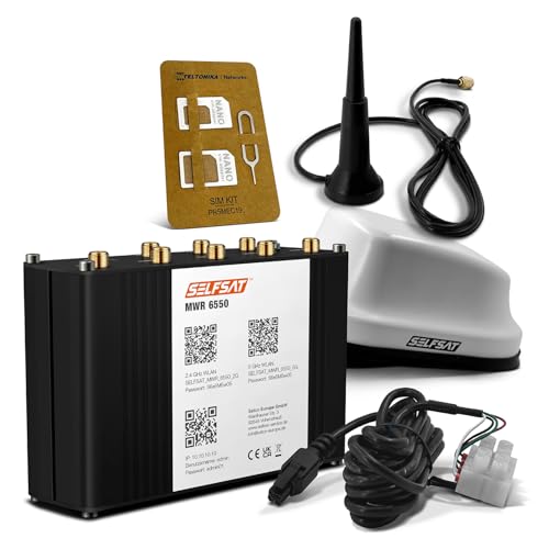 SELFSAT MWR 6550 5G Cat 20 WiFi 6 WLAN Router bis 3,4 Gbps inkl. SELFSAT 5G Antenne weiß SELFSAT MWR 6550 5G Cat 20 WiFi 6 WLAN Router bis 3,4 Gbps inkl. SELFSAT 5G Antenne weiß von SELFSAT