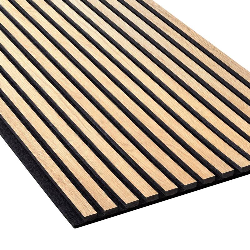 NOEL & MARQUET NMC SELITSTYLE 3D Akustikpanel Lamellenwand Holzoptik Eiche hell 240 x 56,5 cm 2400 mm x 565 mm x 19 mm 1,356 m2 Beige von SELITSTYLE