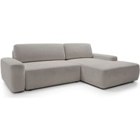 Baleo - Ecksofa mit Schlaffunktion, Chenille-Bezug, Greige,rechtsseitig - Selsey von SELSEY