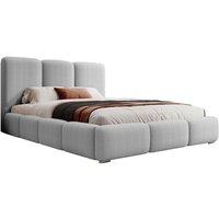Bauro - Polsterbett 180x200 cm, mit Stauraum und Cordbezug, hellgrau - Selsey Bauro - Polsterbett 180x200 cm, mit Stauraum und Cordbezug, hellgrau - Selsey von SELSEY