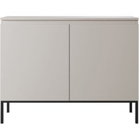 Bemmi - Sideboard Kommode 2-türig, Beige mit schwarzen Beinen, 100 cm - Selsey Bemmi - Sideboard Kommode 2-türig, Beige mit schwarzen Beinen, 100 cm - Selsey von SELSEY