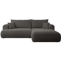 Eckschlafsofa Ovo in L-Form dunkelgrau mit Bouclé-Behälter rechts - Selsey Eckschlafsofa Ovo in L-Form dunkelgrau mit Bouclé-Behälter rechts - Selsey von SELSEY