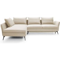 Ecksofa DEMISBAL mit Schlaffunktion, Bettkasten, Cremeweiß, rechtsseitig von SELSEY